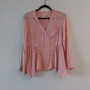 MAEVE  by ANTHROPOLOGIE Laiken Henley Blouse